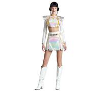 Costume da donna a tema anime da caccia al demone, K-Pop Idol Zoey metallizzato scintillante per cosplay, set completo, per feste di Halloween, carnevale, per adulti