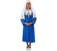 Costume Da Donna Blue Nun - Taglia Unica
