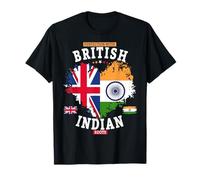 Costume da donna con radici indiane britanniche e bandiera indiana Maglietta