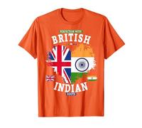Costume da donna con radici indiane britanniche e bandiera indiana Maglietta