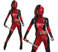 Costume Da Donna Deadpool Per Adulti Supereroe Film Nuovo
