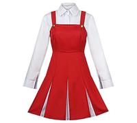 Costume da donna Emma Cosplay My Hero Academia Costume Rosso Camicia Bianco Costume Halloween, Eri, S