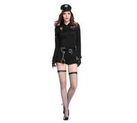 Costume da donna - Halloween Cosplay Uniform | Party Jumpsuit Set | Include cappello, cintura, guanti; misura regolabile M-XL; ideale per carnival, club, stage, party wear
