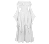 Costume da Donna Halloween Gotico Abito Medievale Principessa Vestito Vittoriano Carnevale Cerimonia Curvy Vestiti da Sera Donna Cocktail Travestimento per Halloween, Carnevale, Feste e Cosplay