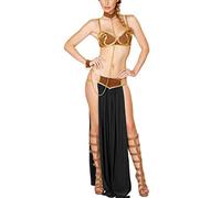 Costume da donna per cosplay di Natale alla moda di lusso sexy schiavo uniformi lingerie pezzi (TagsizeM = USsizeS, Nero)