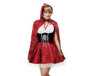 Costume da Donna Sexy Cappuccetto Rosso Red Equitazione Cappuccio Fiaba Wolf