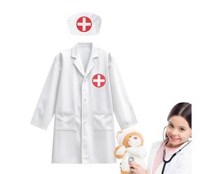 Costume Da Dottore Per Bambini Di Ruolo Cosplay Dettagliato Professione | Costume Da Dottore Di Ruolo Per Bambini E Bambine Educativo Per Compleanni E Giornata Professioni