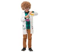 MAD SCIENTIST COSTUME - FANCY DRESS COSTUME (SIZE: L) Unisex Costumes NUOVO