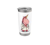 Costume da dottore unicorno scontroso e stanco per gli amanti delle infermiere Bicchiere termico in acciaio inox doppia parete