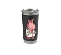 Costume da dottore unicorno scontroso e stanco per gli amanti delle infermiere Bicchiere termico in acciaio inox doppia parete
