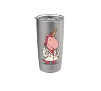 Costume da dottore unicorno scontroso e stanco per gli amanti delle infermiere Bicchiere termico in acciaio inox doppia parete