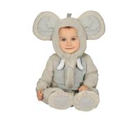 Costume da Elefante Grigio per Neonato T-6/12 Mesi