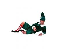 Costume da elfo classico verde uomo aiutante babbo natale