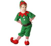 Costume da Elfo di Natale per Bambini Adulti, Vestito Da Elfo Verde Per Bambini Costume Da Festa Di Carnevale Di Buon Natale Per Uomo Donna Costume di Prestazioni Vacanza Genitori-Figli Festivo