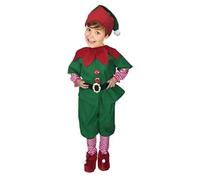 Costume da elfo natalizio per bambini, vestito da elfo in costume da helper di Babbo Natale vestito di Natale con cappello da cintura costumi natalizi per il cosplay per ragazzi