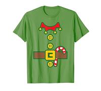 Costume da Elfo Natalizio Verde Aiutante di Babbo Natale Maglietta