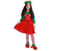 Costume da elfo per bambini, costume da elfo per bambini, costume da elfo, per cosplay, abbigliamento di Natale, adorabili si vestono come outfit da festival per riunioni, eventi