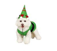 COSTUME DA ELFO VERDE PER CANE NATALE CARNEVALE VESTITO GUIRMA CANI UNISEX