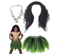 Costume da eroe polinesiano per bambini, divinità hawaiana, hula rock tutu, per Halloween, cosplay, 3-12 anni