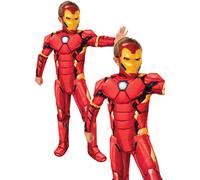Costume Da Fantasia Ufficiale Deluxe Di Iron Man Marvel Per Ragazzi + Maschera