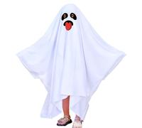 Costume da fantasma, mantello da zombie in morbido tessuto, costume da fantasma di Halloween con copertura completa per la testa, vestito di Halloween per divertimento spettrale, eventi, feste a tema