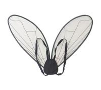 Costume da fata a LED | Costume da fata illuminato | nere per bambini | Ala per bambini | Cinghie regolabili, morbido, apertura alare di 60 cm, per Halloween, cosplay, giochi di
