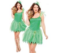 Costume Da Fata Del Bosco Per Adulti Pixie Nymph Del Bosco Donne Nuovo