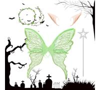 Costume Da Fata Farfalla - Costume Di Halloween Set Da Pezzi Con Fa | Vestire In Modo Coinvolgente E Traspirante Con Cinturino Elastico | Costume Da Fata Farfalla Di Halloween | Per L'evento Fest