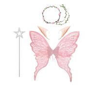 Costume Da Fata Farfalla Travestimento Con Fascia Elastica Traspirante E
