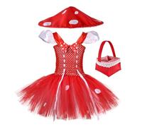 Costume da fata fungo per bambini, per Halloween, cosplay, giochi di ruolo, per interpreti, carnevale, spettacoli teatrali, eventi a tema, feste in costume, cinema, spettacoli scolastici in maschera