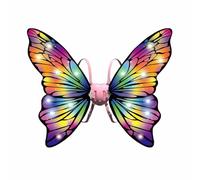 Costume da fata per ragazze che si muovono con ali di farfalla che si | Ali di farfalla mobili per bambini con luce e musica, poliestere, regolabile, UK 3-10, per cosplay e giochi all'aperto
