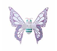 Costume da fata per ragazze che si muovono con ali di farfalla che si | Ali di farfalla mobili per bambini con luce e musica, poliestere, regolabile, UK 3-10, per cosplay e giochi all'aperto
