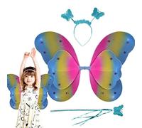 Costume da fata per ragazze - Set di travetti per capelli a farfalla e bacchetta | Accessori per cosplay per bambini per Halloween, feste da fiaba, giorni di traguardo della scuola o gioco di ruolo de