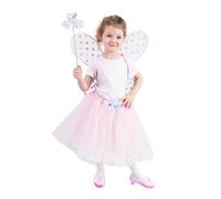 Costume da fata rosa per bambini con ali luminose