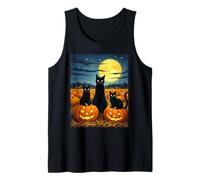 Costume da Festa Black Cats per Halloween Spooky Pumpkin Patch Canotta