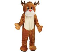 Costume Da Festa Deluxe Per Adulti Di Babbo Natale Rudolph Mascotte Gigante
