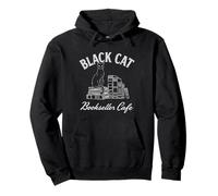 Costume da Festa di Halloween Black Cat Bookseller Cafe Cozy Vibe Felpa con Cappuccio