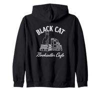 Costume da Festa di Halloween Black Cat Bookseller Cafe Cozy Vibe Felpa con Cappuccio