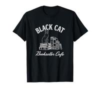 Costume da Festa di Halloween Black Cat Bookseller Cafe Cozy Vibe Maglietta
