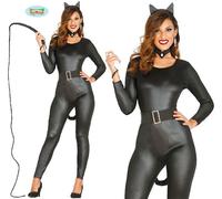 COSTUME SUPEREROINA BLACK KITTY CAT WOMAN ADULTA TAGLIA L 42 44