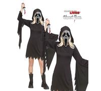 Costume Da Festa Di Halloween Ufficiale Per Donne Ghost Face Bling + Maschera