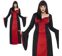 Costume Da Festa Di Halloween Vampiro Per Donne Taglia Plus 16-30 Medievale