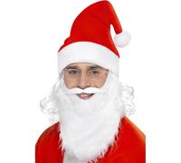 Costume Da Festa Di Natale Per Adulti Con Barba, Cappello E Occhiali