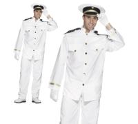 Costume Da Festa Elegante Da Capitano Ufficiale Marinaio Anni '80 Uomo M L