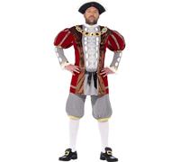 Costume Da Festa Elegante Per Adulti Uomo Re Enrico VIII Tudor Medievale Storico