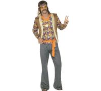 Costume Da Festa Groovy Hippie Anni '60 '70 Per Uomo Adulti Woodstock
