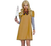 Costume Da Festa Horror Per Bambole Psyco Da Donna Tipo Megan Nuovo FG
