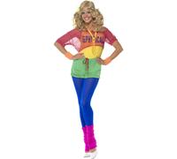 Costume Da Festa Per Adulti Madonna Wild Child Anni '80 Outfit Aerobica