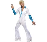 Costume Da Festa Per Adulti Super Trooper Anni '70 Musica Disco Nuovo