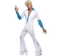 Costume Da Festa Per Adulti Super Trooper Anni '70 Musica Disco Nuovo